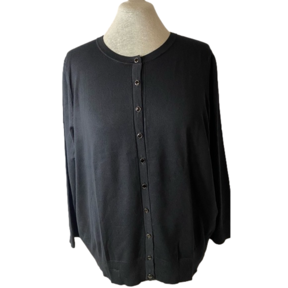 Avenue Black Button-down Cardigan NWT Size 18/20 SKU0310